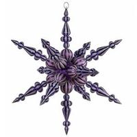 Vickerman 30" Purple Shiny Matte Glitter Radical Snowflake Ornament
