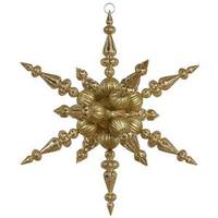 Vickerman 30" Gold Shiny Matte Glitter Radical Snowflake Ornament