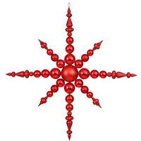 Vickerman 43" Red Shiny Matte Glitter Snowflake Ornament