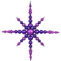 Vickerman 43" Purple Shiny Matte Glitter Snowflake Ornament