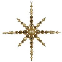 Vickerman 43" Gold Shiny Matte Glitter Snowflake Ornament