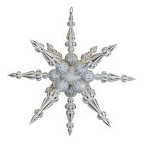 Vickerman 43" White Iridescent Shiny Matte Glitter Radical Snowflake Ornament