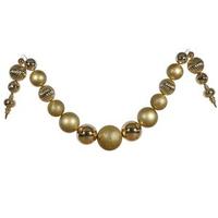 Vickerman 14' Gold Shiny Matte Ball Garland Ornament