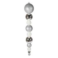 Vickerman 44" White Iridescent Shiny / Matte / Glitter Finial Ornament