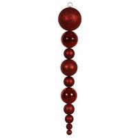 Vickerman 44" Red Shiny Matte Glitter Ball Drop Ornament