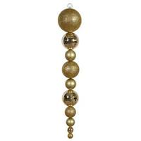 Vickerman 44" Gold Shiny Matte Glitter Ball Drop Ornament