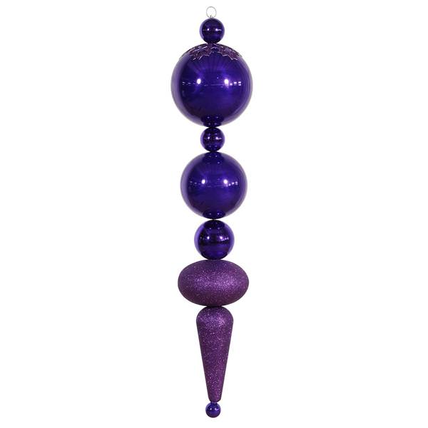 55" Purple Shiny Matte Ceramic Finial Drop Ornament