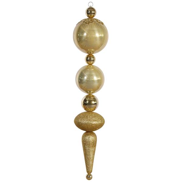 55" Gold Shiny Matte Ceramic Finial Drop Ornament