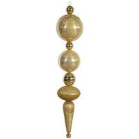 Vickerman 55" Gold Shiny Matte Ceramic Finial Drop Ornament