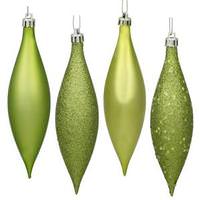 Vickerman 5.5" Lime Shiny Matte Glitter Sequin Drop Ornament (8 pack)