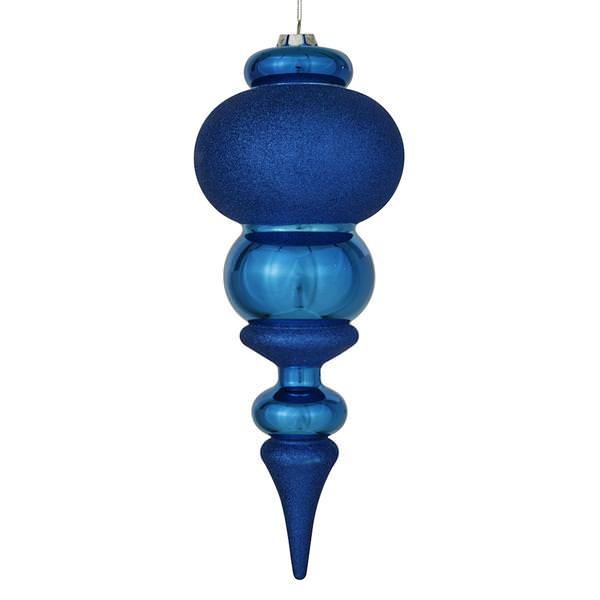 13.8" Blue Shiny Calabash Ornament (2 pack)