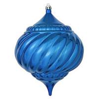 Vickerman 5.9" Blue Shiny Finish Onion Swirl Ornament