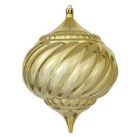 Vickerman 5.9" Gold Shiny Onion Swirl Ornament
