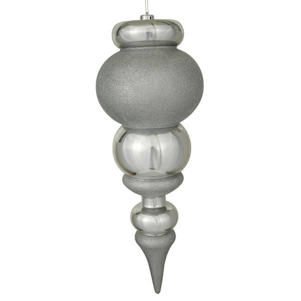 21.7" Silver Shiny Finial Ornament