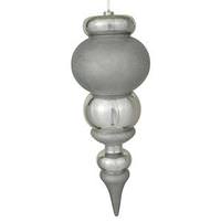 Vickerman 21.7" Silver Shiny Finial Ornament