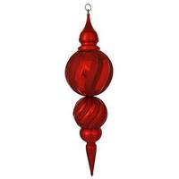 Vickerman 29" Red Shiny Finial Ornament