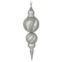 Vickerman 29" Silver Shiny Finial Ornament