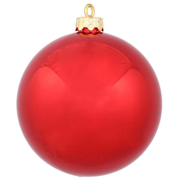 10" Red Shiny Ball Ornament