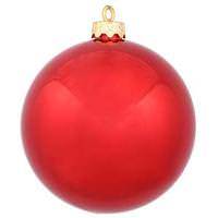 Vickerman 10" Red Shiny Ball Ornament