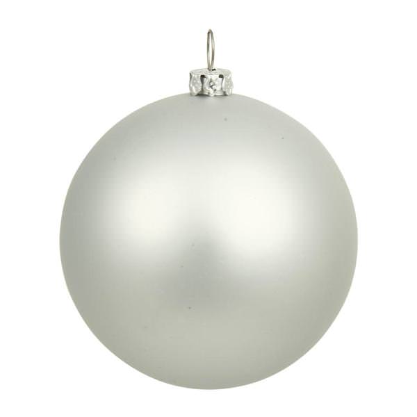 10" Silver Matte Ball Ornament