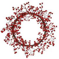 Vickerman 22" Artificial Red Mixed Berry Outdoor