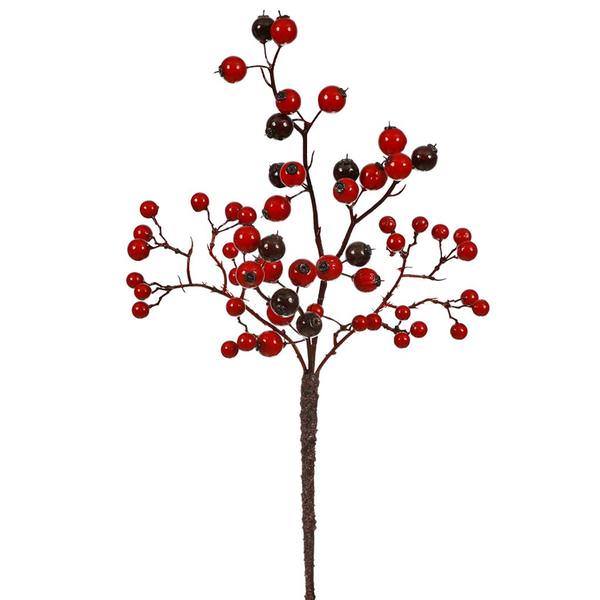 13" Red / Burgundy Mixed Berry Outdoor Pick