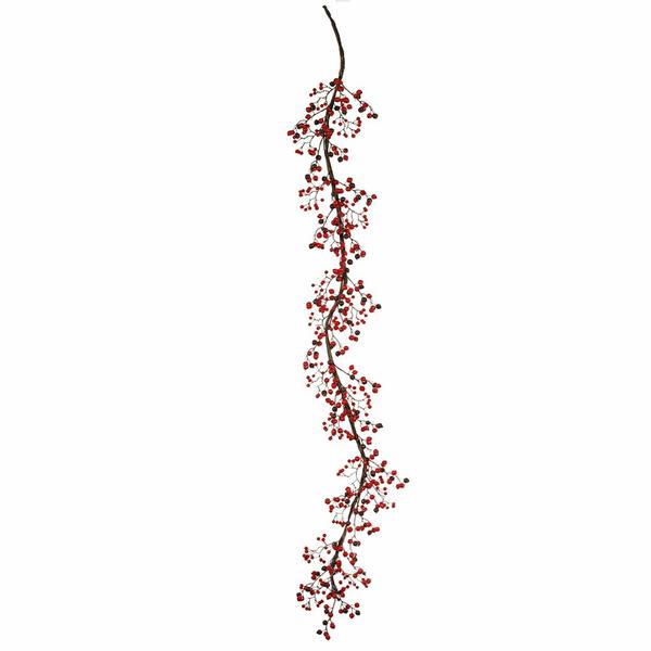 6' Artificial Red / Burgundy Mixed Berry Outdoor Garland