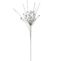 Vickerman 27" Silver Sparkle Blossom Berry Spray