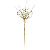 Vickerman 27" Gold Sparkle Blossom Berry Spray