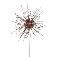 Vickerman 10" Chocolate Sparkle Blossom Pick