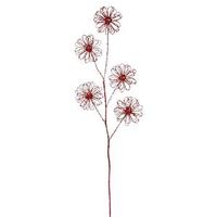 Vickerman 31" Red Sparkle Blossom Spray