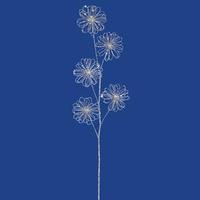 Vickerman 31" Silver Sparkle Blossom Spray