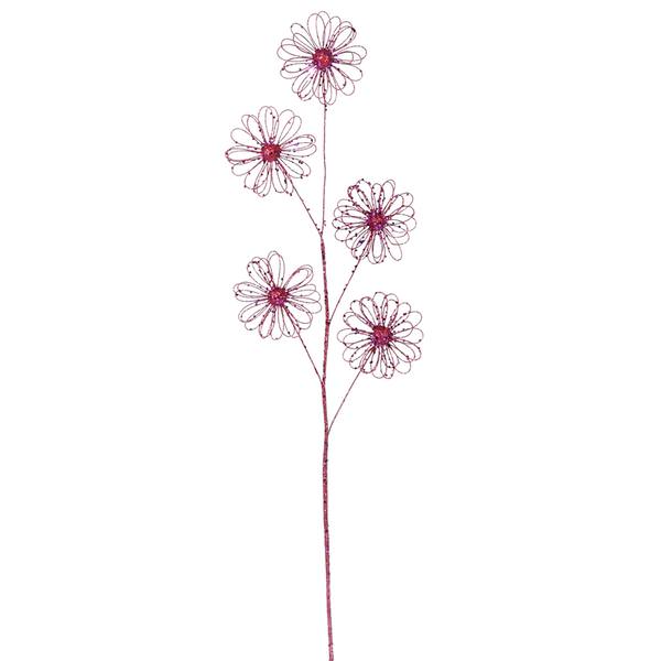 31" Cerise Sparkle Blossom Spray