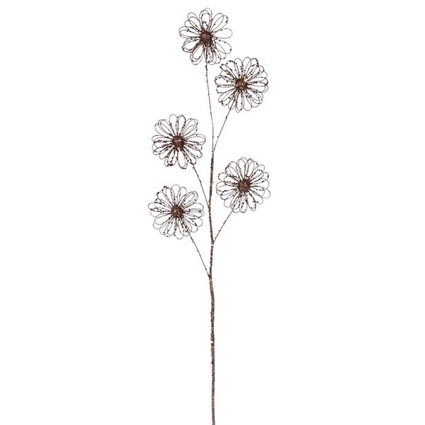 31" Chocolate Sparkle Blossom Spray