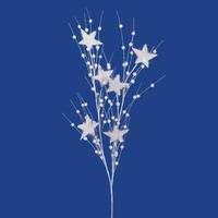 Vickerman 34" White Sparkle Berry Star Spray