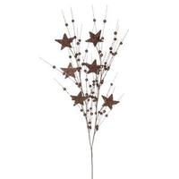 Vickerman 34" Chocolate Sparkle Berry Star Spray