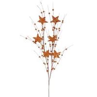 Vickerman 34" Copper Sparkle Berry Star Spray