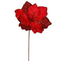 Vickerman 16" Red Sparkle Amaryllis Pick