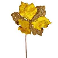 Vickerman 16" Gold Sparkle Amaryllis Pick