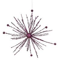 Vickerman 9" Purple Sparkle Starburst Ornament