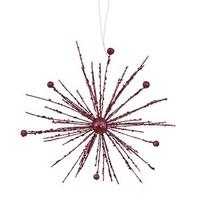 Vickerman 9" Cerise Sparkle Starburst Ornament