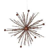 Vickerman 9" Chocolate Sparkle Starburst Ornament