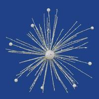 Vickerman 12" White Sparkle Starburst Ornament
