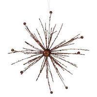 Vickerman 12" Chocolate Sparkle Starburst Ornament
