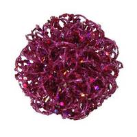 Vickerman 3.5" Cerise Sparkle Curly Ball Ornament