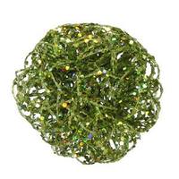 Vickerman 4.75" Light Green Sparkle Curly Ball Ornament