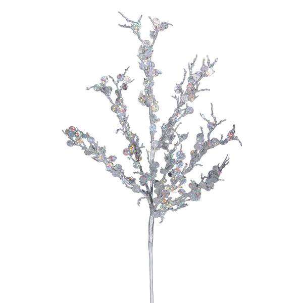 1.5' Silver Sparkle Twig Pick
