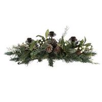 Vickerman 24" Afton Mix Pine / Berry Taper Centerpiece