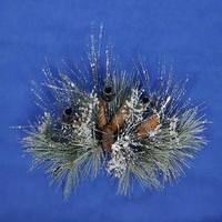 Vickerman 24" Iced White Pine / Cone Taper Centerpiece