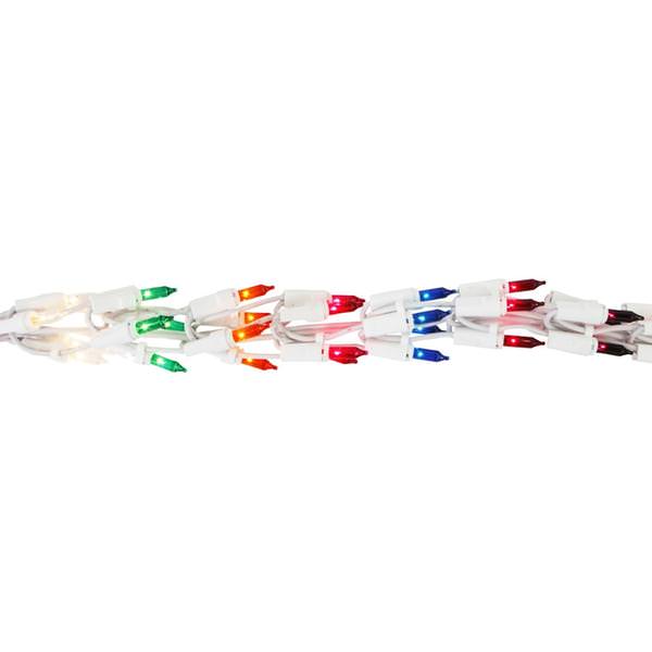 300 Light 9' Green Wire Multi-Color Miniature Light Garland